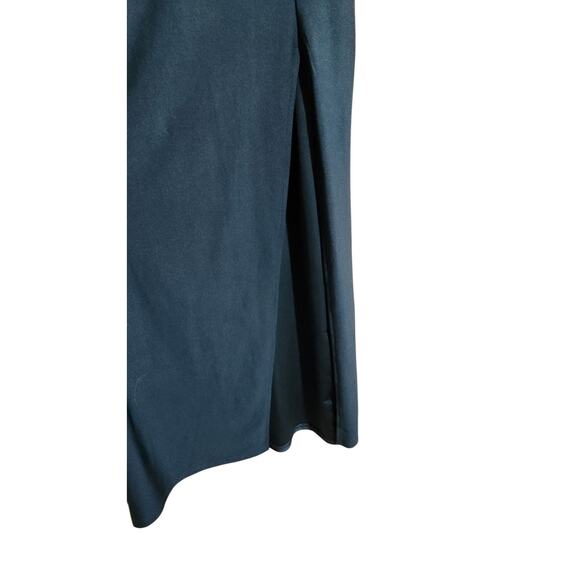 E.L.H. Studio Maxi Dress Women's L Blue Bodycon Stretch Corset Slit Adj Straps - Picture 10 of 10